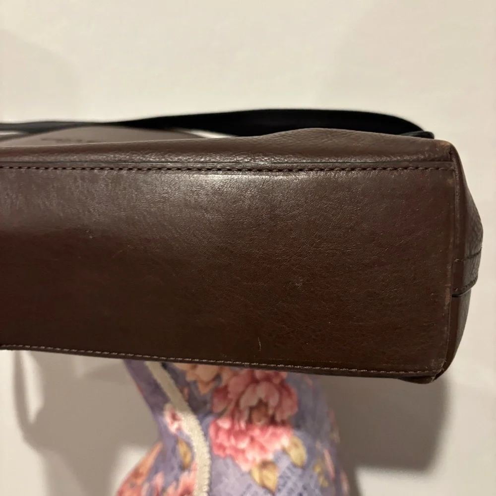 Coach pebbled leather messenger bag